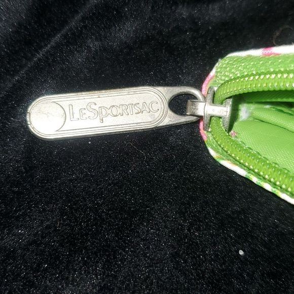 LeSportSac x Lilly Pulitzer She's A Piston Accordion Wallet Pink & Lime Green - Picture 7 of 11